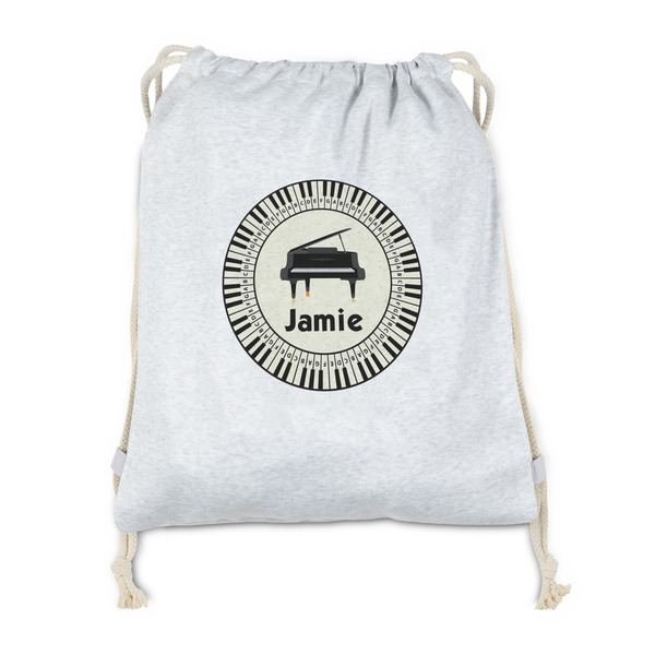 Custom Musical Instruments Drawstring Backpack - Sweatshirt Fleece - Double Sided (Personalized)