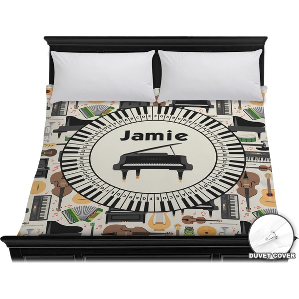 Custom Musical Instruments Duvet Cover - King (Personalized)