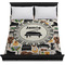 Musical Instruments Duvet Cover - Queen - On Bed - No Prop