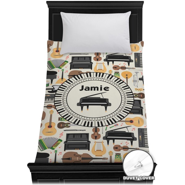 Custom Musical Instruments Duvet Cover - Twin (Personalized)