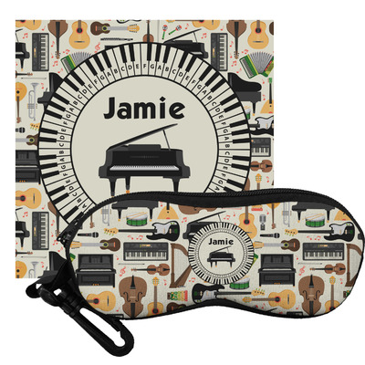 Musical Instruments Eyeglass Case & Cloth (Personalized)