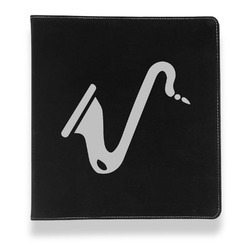 Musical Instruments Leather Binder - 1" - Black (Personalized)
