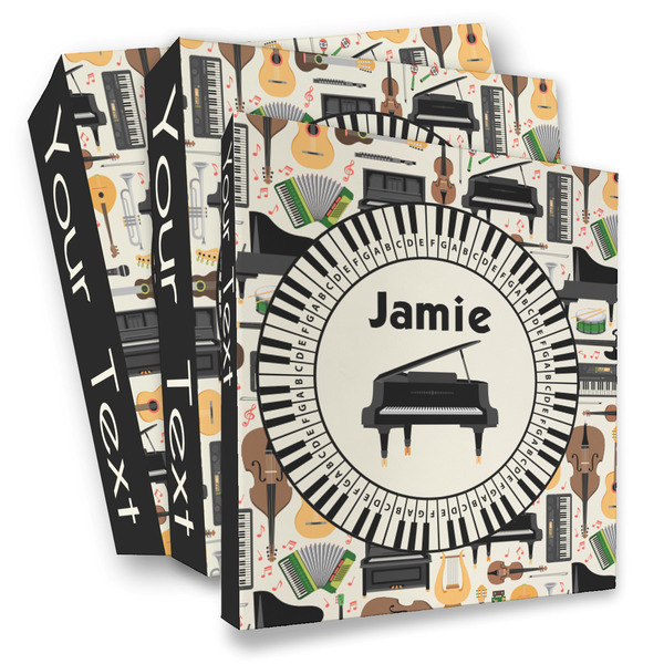 Custom Musical Instruments 3 Ring Binder - Full Wrap (Personalized)