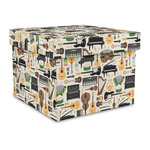 Musical Instruments Gift Box with Lid - Canvas Wrapped - Large (Personalized)