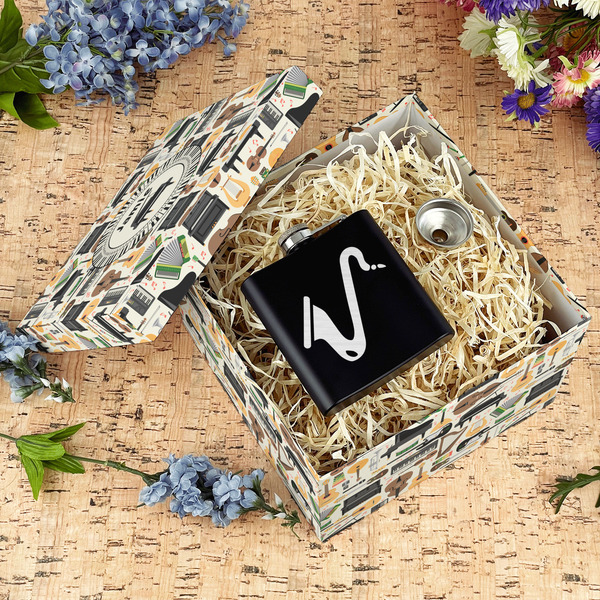 Musical Instruments Gift Boxes with Lid - Canvas Wrapped - Large - In Context