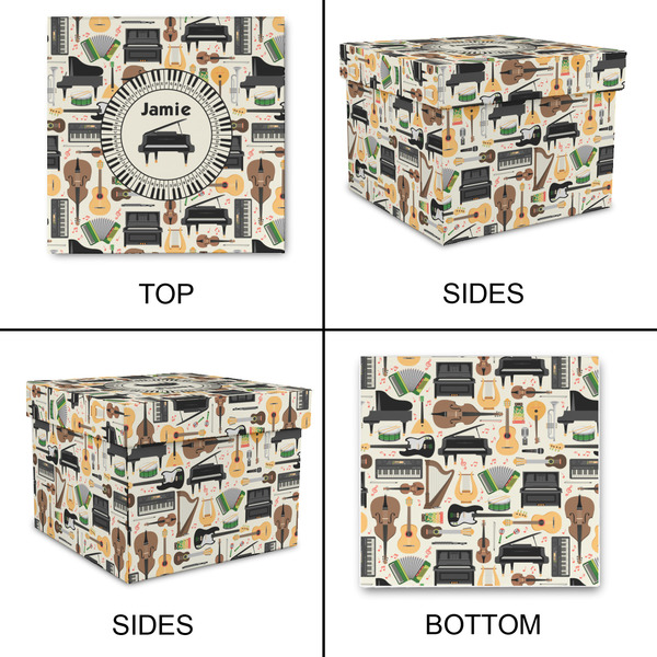 Musical Instruments Gift Boxes with Lid - Canvas Wrapped - Medium - Approval