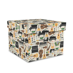 Musical Instruments Gift Box with Lid - Canvas Wrapped - Medium (Personalized)