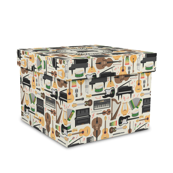 Custom Musical Instruments Gift Box with Lid - Canvas Wrapped - Medium (Personalized)