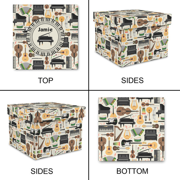 Musical Instruments Gift Boxes with Lid - Canvas Wrapped - Small - Approval