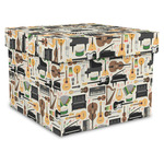 Musical Instruments Gift Box with Lid - Canvas Wrapped - X-Large (Personalized)