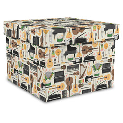 Musical Instruments Gift Box with Lid - Canvas Wrapped - X-Large (Personalized)