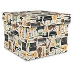 Musical Instruments Gift Box with Lid - Canvas Wrapped - XX-Large (Personalized)