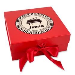 Musical Instruments Gift Box with Magnetic Lid - Red