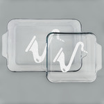 Musical Instruments Set of Glass Baking & Cake Dish - 13in x 9in & 8in x 8in