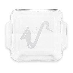 Musical Instruments Glass Cake Dish with Truefit Lid - 8in x 8in