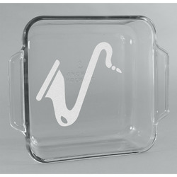 Musical Instruments Glass Cake Dish - 8in x 8in