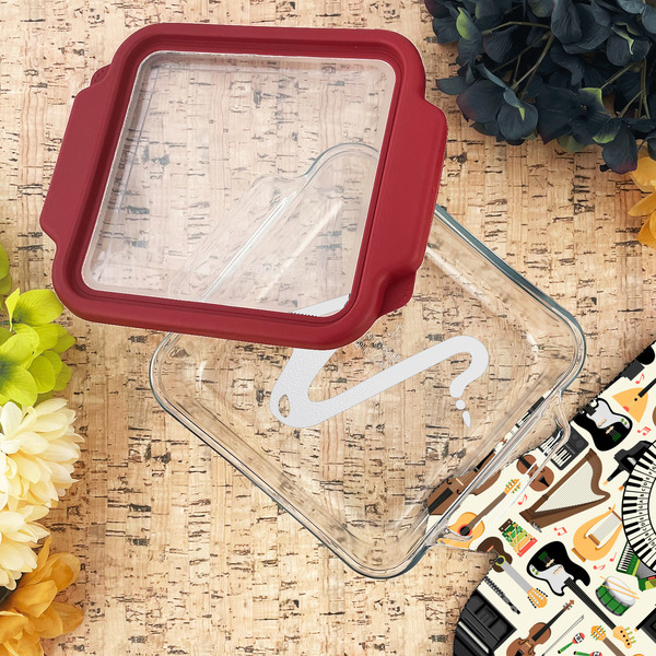 Musical Instruments Glass Cake Dish - LIFESTYLE (8x8)