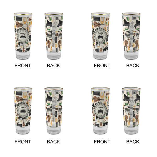 Musical Instruments Glass Shot Glass - 2 oz - Set of 4 - APPROVAL