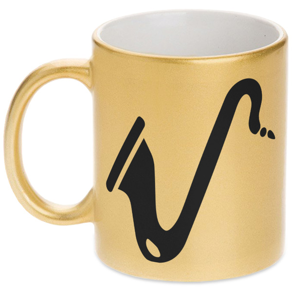 Custom Musical Instruments Metallic Gold Mug (Personalized)