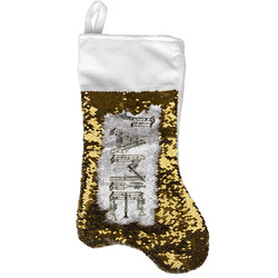 Musical Instruments Reversible Sequin Stocking - Gold (Personalized)