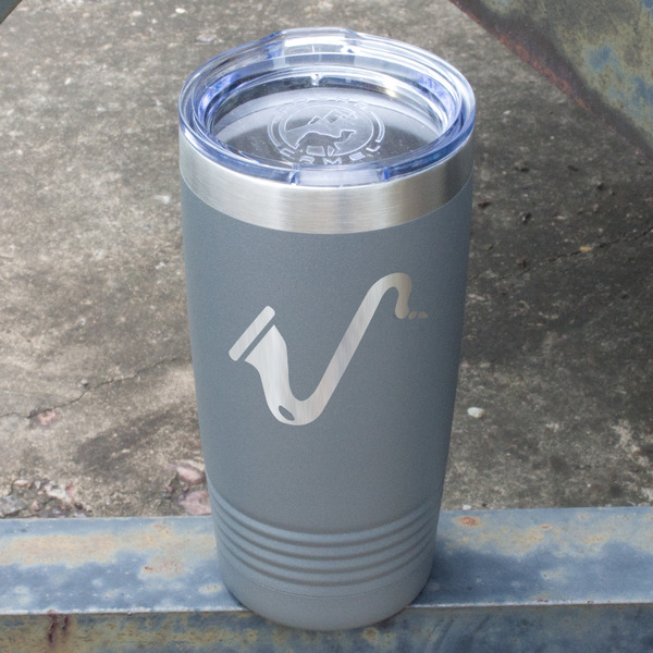 Musical Instruments Gray Polar Camel Tumbler - 20oz - Angled