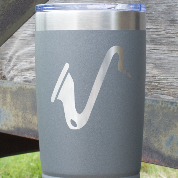 Musical Instruments Gray Polar Camel Tumbler - 20oz - Close Up