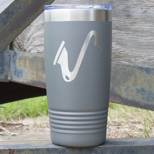 Custom Musical Instruments 20 oz Stainless Steel Tumbler - Grey - Single Sided