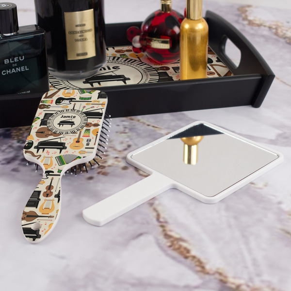 Musical Instruments Hair Brush - With Hand Mirror