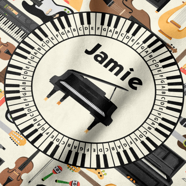 Musical Instruments Hooded Baby Towel- Detail Close Up