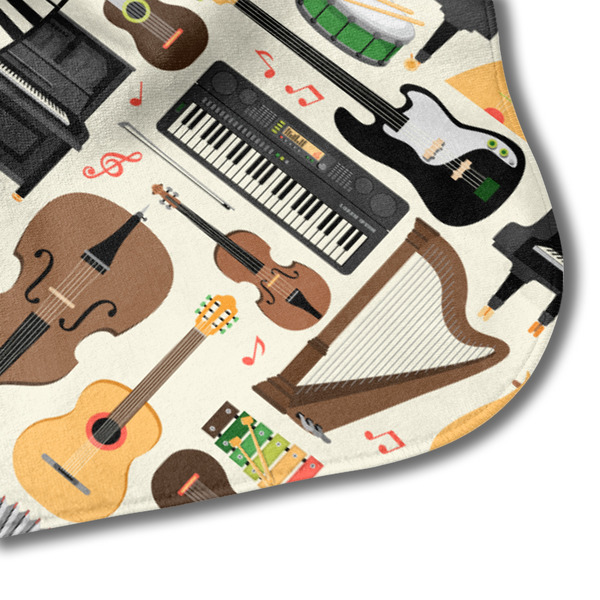 Musical Instruments Hooded Baby Towel- Detail Corner