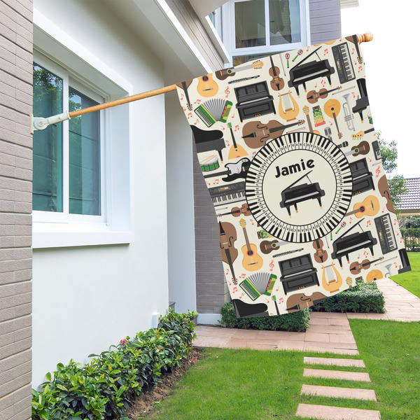 Musical Instruments House Flags - Double Sided - LIFESTYLE