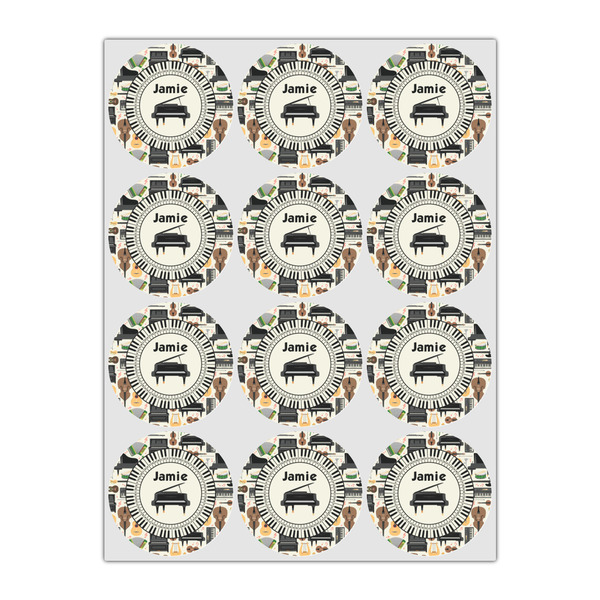 Musical Instruments Icing Circle - Small - Set of 12