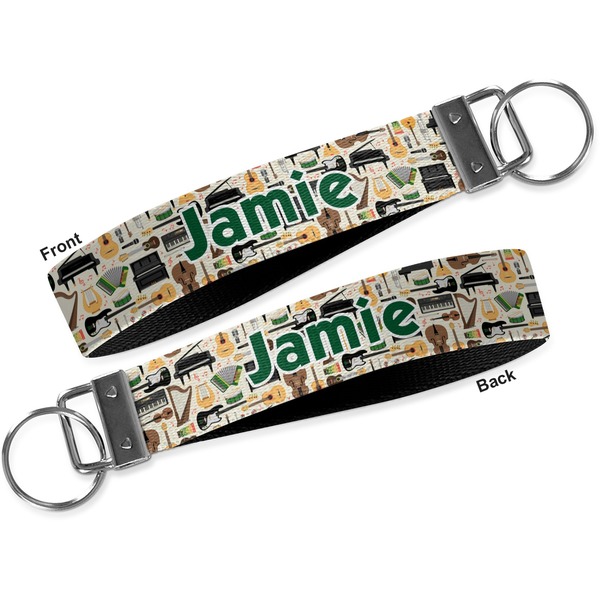 Musical Instruments Key-chain - Metal and Nylon - Front and Back