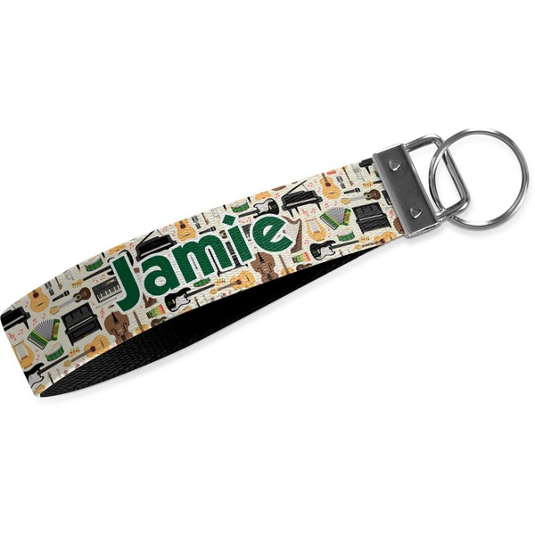 Custom Musical Instruments Webbing Keychain Fob - Large (Personalized)