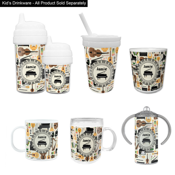 Musical Instruments Kid's Drinkware - Customized & Personalized