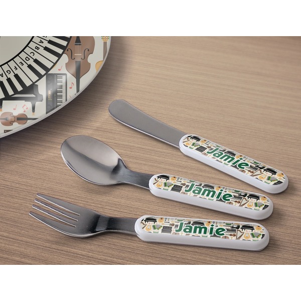 Musical Instruments Kids Flatware w/ Plate
