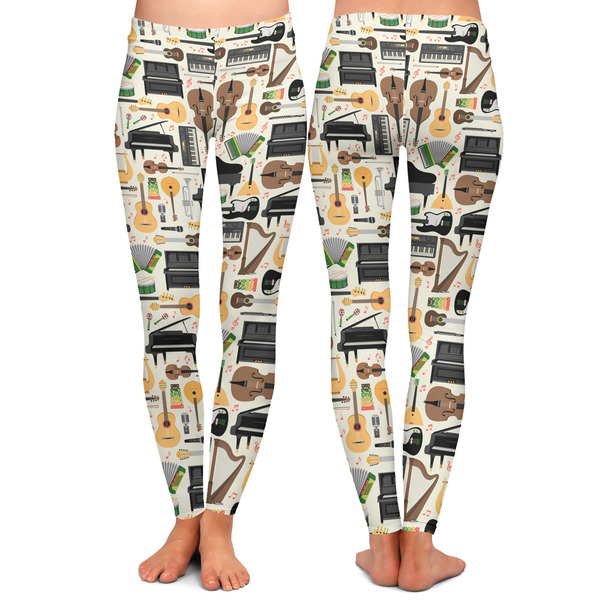 Musical Instruments Ladies Leggings - Front and Back