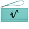 Musical Instruments Ladies Leatherette Wallet - Laser Engraved- Teal