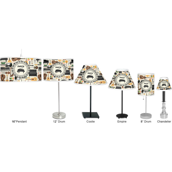 Musical Instruments Lamp Full View Size Comparison