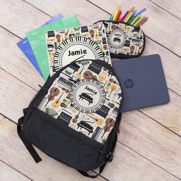 Musical Instruments Large Backpack - Black - With Stuff