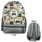 Musical Instruments Large Backpack - Gray - Front & Back View