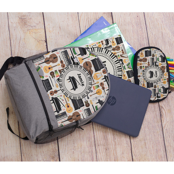 Musical Instruments Large Backpack - Gray - With Stuff