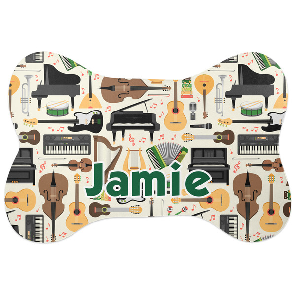 Custom Musical Instruments Bone Shaped Dog Food Mat (Personalized)