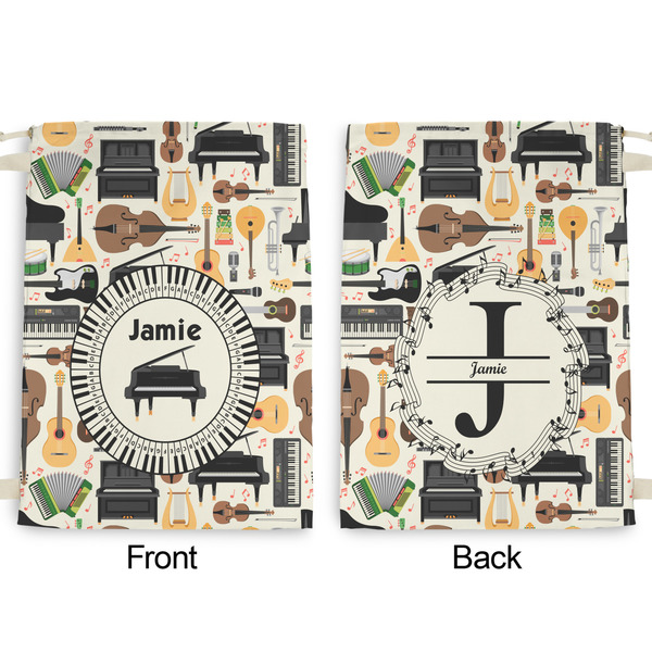 Musical Instruments Large Laundry Bag - Front & Back View