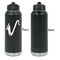 Musical Instruments Laser Engraved Water Bottles - Front Engraving - Front & Back View