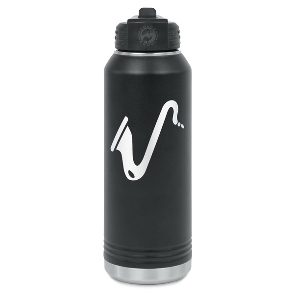 Custom Musical Instruments Water Bottle - Laser Engraved - Front