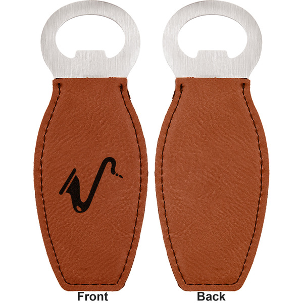 Musical Instruments Leather Bar Bottle Opener - Front and Back (single sided)