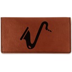 Musical Instruments Leatherette Checkbook Holder - Single Sided
