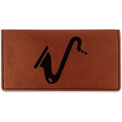 Musical Instruments Leatherette Checkbook Holder - Single Sided