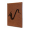 Musical Instruments Leather Sketchbook - Small - Single Sided - Angled View